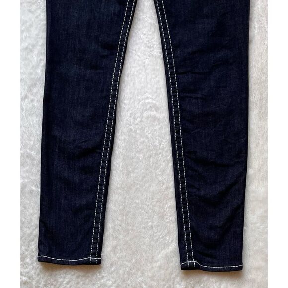 True Religion Big T Mid Rise with Flaps Skinny Jeans in Dark Blue Wash, Size 29 - Picture 10 of 13